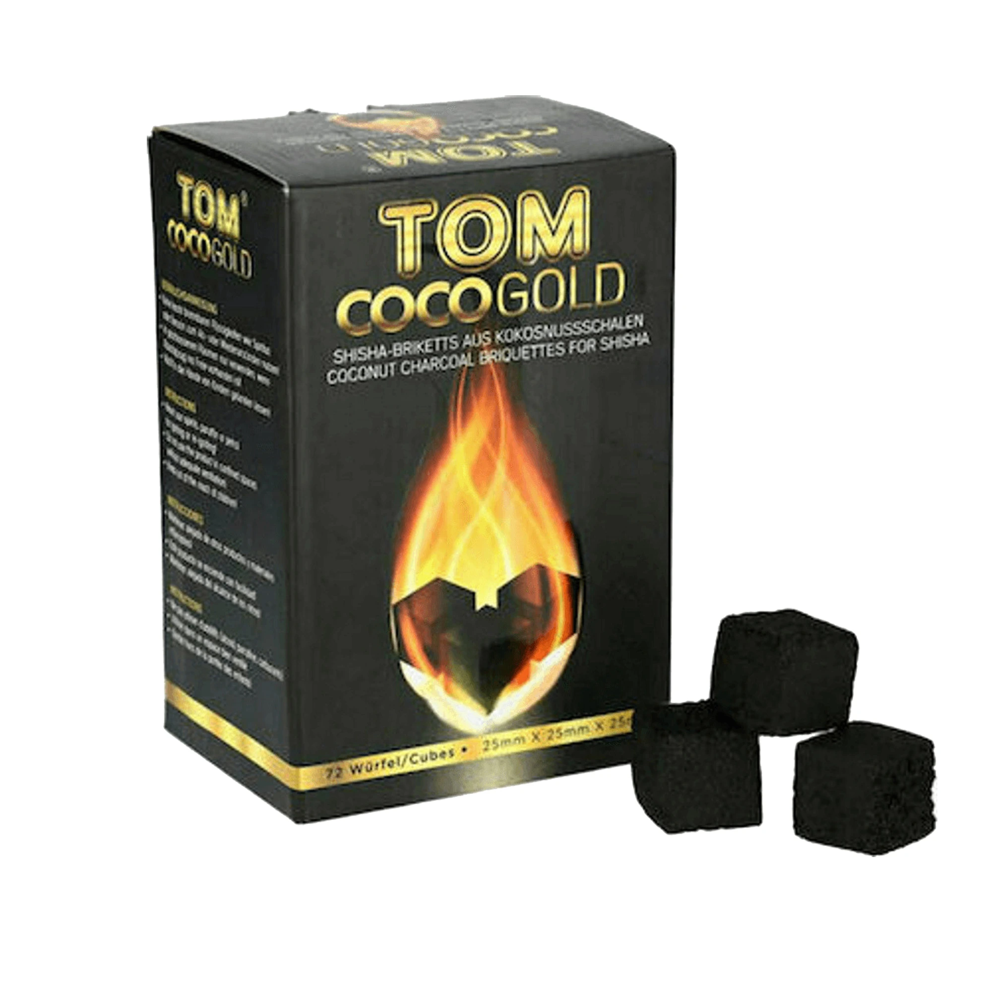 Tom Coco Gold 25mm Κάρβουνο Ναργιλέ 1kg 72τμχ