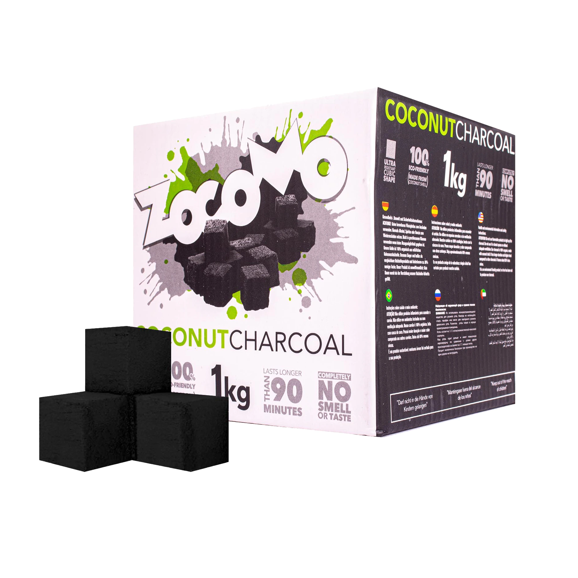 Zocomo Φυσικό Κάρβουνο για Ναργιλέ 26mm 1kg