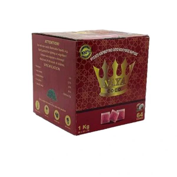 Κάρβουνα COCO Καρύδας Ναργιλέ Naya 20 kg 26x26